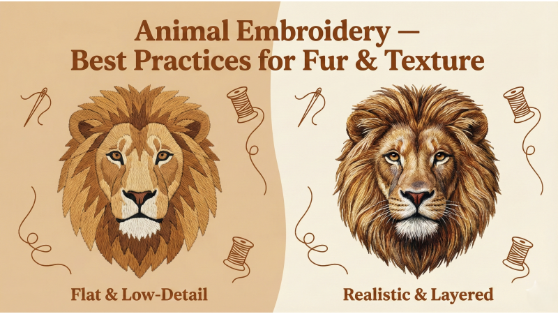 Animal Embroidery: Best Practices for Fur & Texture