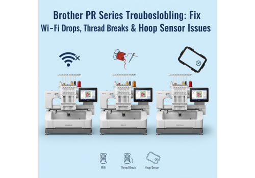 Brother PR Series (PR680W, PR1X, PR1055X) Troubleshooting: Fix Wi-Fi Drops, Thread Breaks, and Hoop Sensor Misalignment