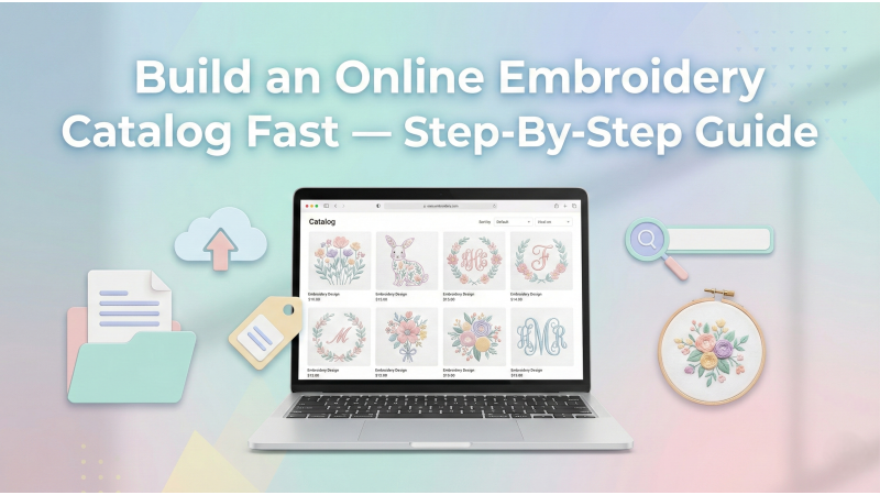How to Build an Online Catalog of Embroidery Designs Fast Step-By-Step Guide