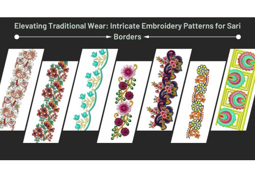 Elevating Traditional Wear: Intricate Embroidery Patterns for Sari Borders