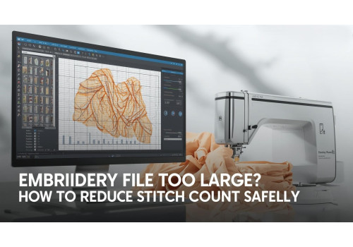 Embroidery File Too Large? How to Reduce Stitch Count Safely