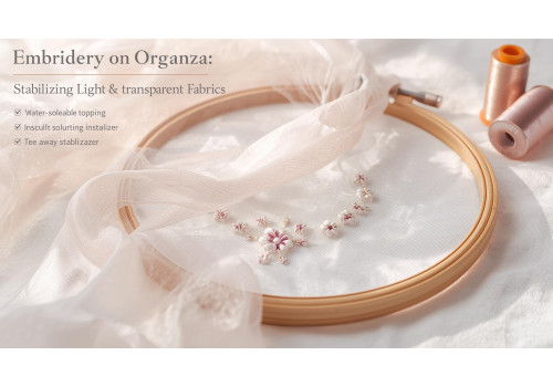Embroidery on Organza: Stabilizing Light & Transparent Fabrics