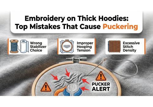 Embroidery on Thick Hoodies: Top Mistakes That Cause Puckering
