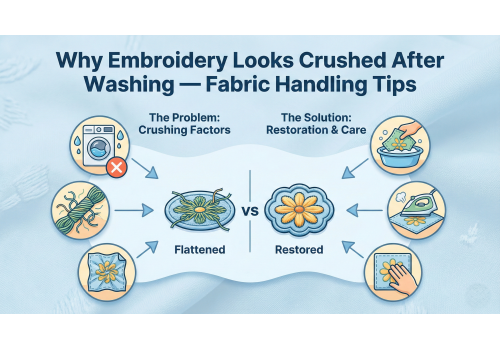 Why Embroidery Looks “Crushed” After Washing — Fabric Handling Tips