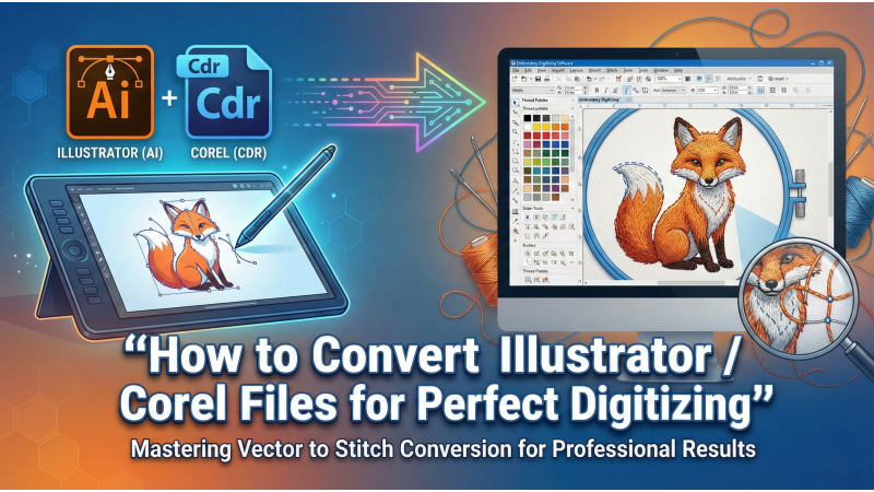 How to Convert Illustrator / Corel Files for Perfect Digitizing