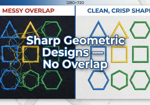 How to Create Sharp Geometric Designs Without Stitch Overlap