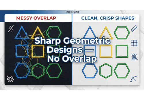 How to Create Sharp Geometric Designs Without Stitch Overlap