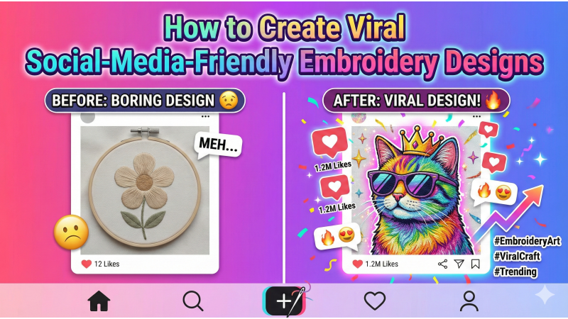 How to Create Viral Social-Media-Friendly Embroidery Designs