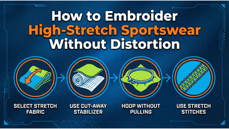 How to Embroider High-Stretch Sportswear Without Distortion