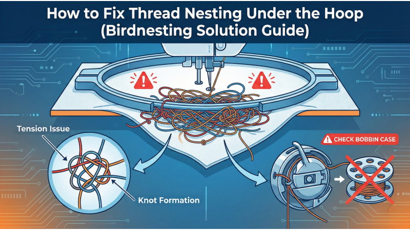 How to Fix Thread Nesting Under the Hoop (Birdnesting Solution Guide)