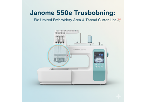 Janome 550e Troubleshooting: Fix Limited Embroidery Area & Thread Cutter Lint Issues