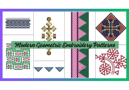 Modern Geometric Embroidery Patterns