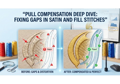 Pull Compensation Deep Dive: Fixing Gaps in Satin and Fill Stitches