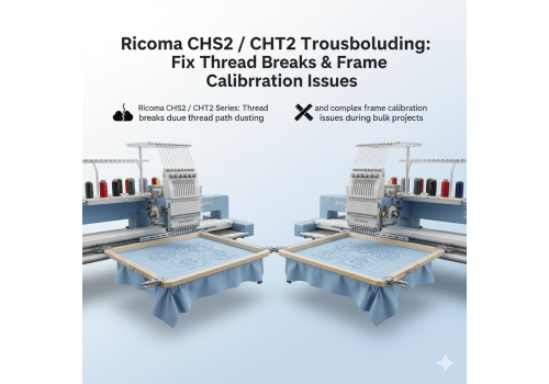 Ricoma CHS2 / CHT2 Series Troubleshooting: Fix Thread Breaks and Frame Calibration Issues in Bulk Embroidery
