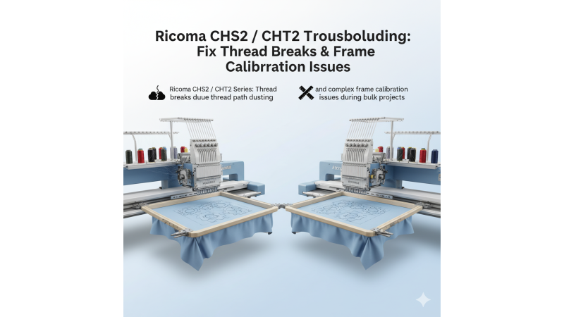 Ricoma CHS2 / CHT2 Series Troubleshooting: Fix Thread Breaks and Frame Calibration Issues in Bulk Embroidery