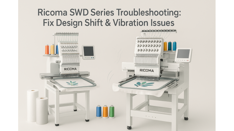 Ricoma SWD Series Troubleshooting: Fix Design Registration Shift & Vibration Issues