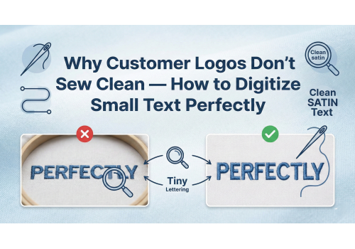 Why Customer Logos Don’t Sew Clean — How to Digitize Small Text Perfectly