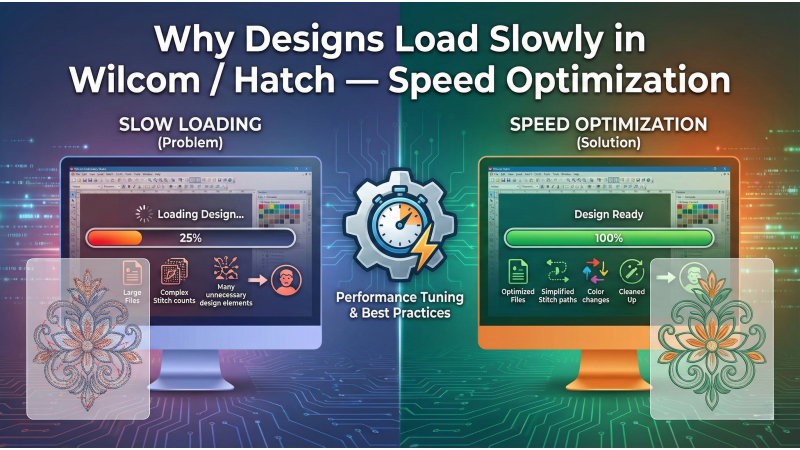 Why Designs Load Slowly in Wilcom / Hatch — Speed Optimization
