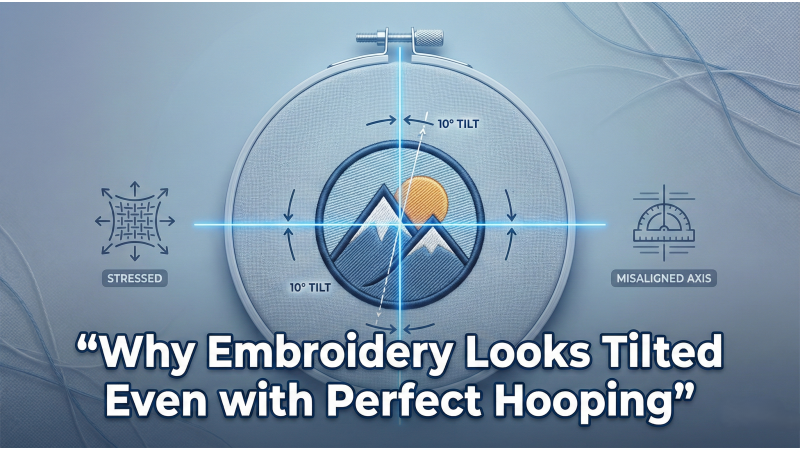 Why Embroidery Looks Tilted Even with Perfect Hooping