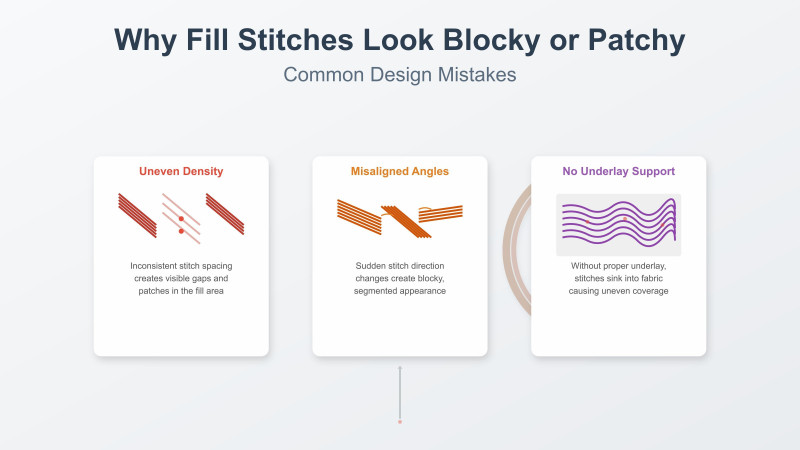 Why Fill Stitches Look Blocky or Patchy — Common Design Mistakes