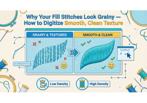 Why Your Fill Stitches Look Grainy — How to Digitize Smooth, Clean Texture