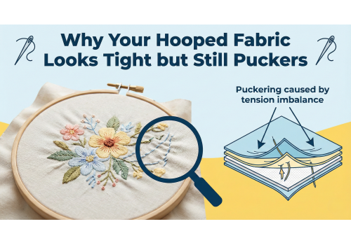 Why Your Hooped Fabric Looks Tight but Still Puckers (Real Causes & Fixes)