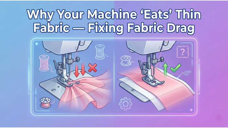 Why Your Machine “Eats” Thin Fabric — Fixing Fabric Drag