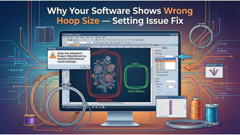 Why Your Software Shows Wrong Hoop Size — Setting Issue Fix