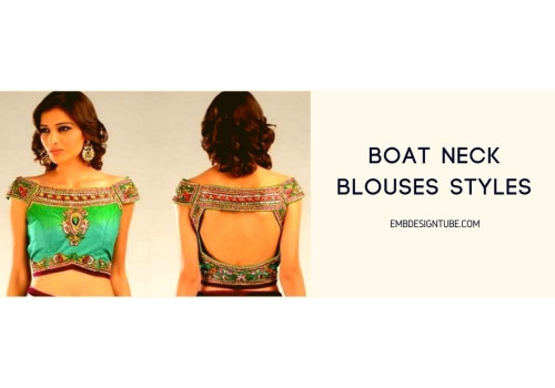 Top 10 Boat Neck Blouses Styles - Boat Neck Blouse Patterns