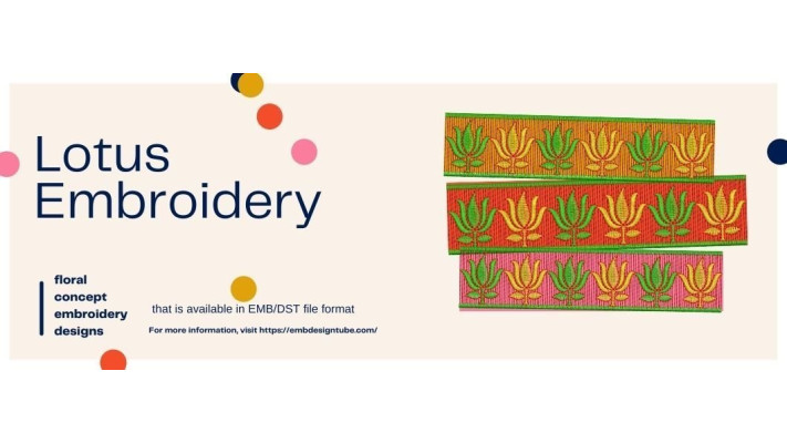 Lotus Embroidery Designs