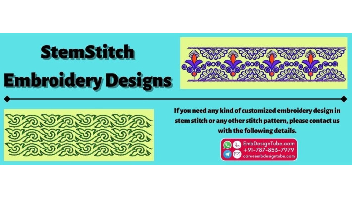 Stem Stitch Embroidery Designs