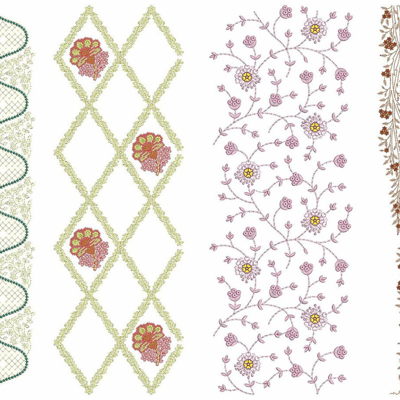 50 All Over Embroidery Designs | June 2021 Bulk Download