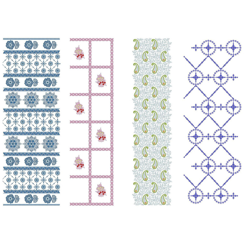 50 All Over Embroidery Designs | June 2021 Bulk Download