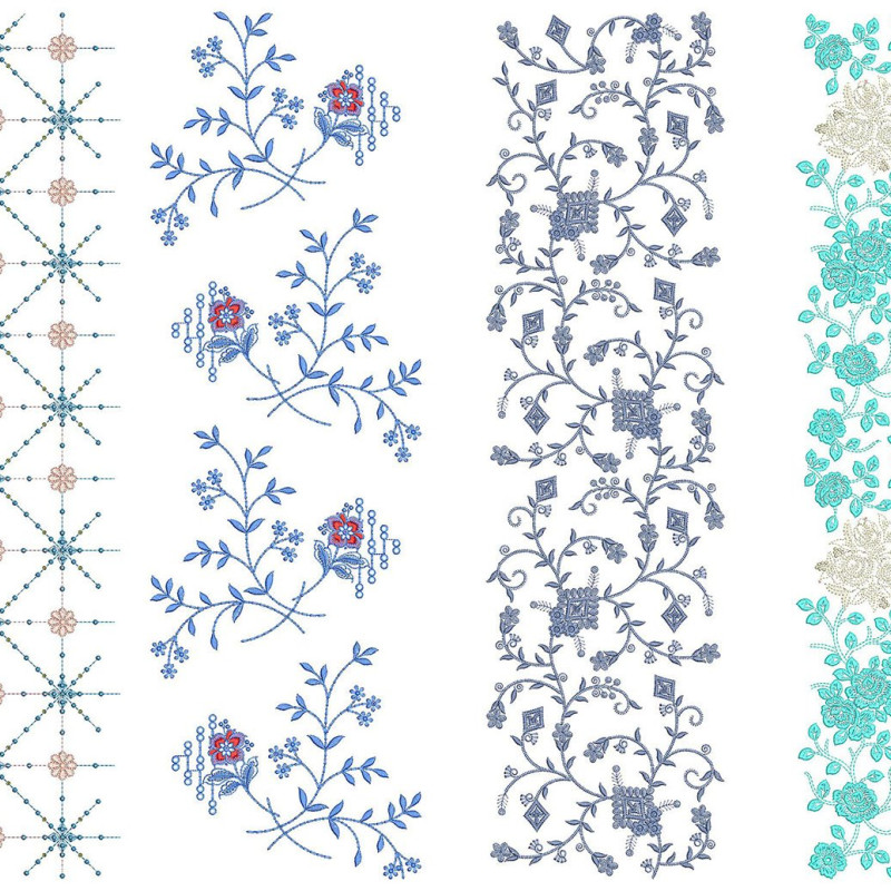 50 All Over Embroidery Designs | June 2021 Bulk Download