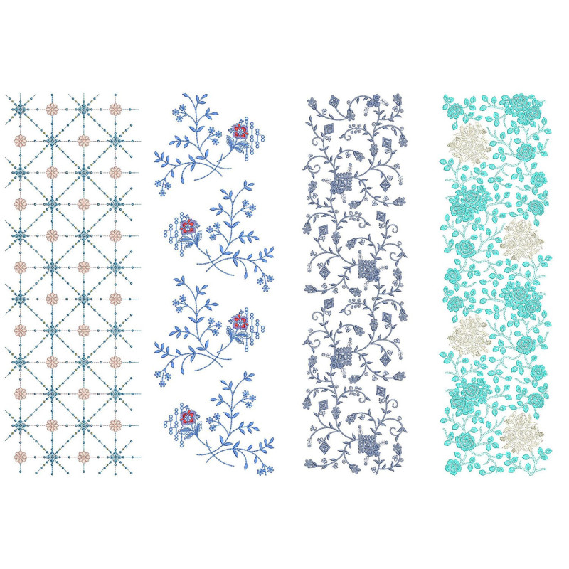 50 All Over Embroidery Designs | June 2021 Bulk Download