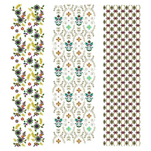 Pack Of 15 Allover Embroidery Designs