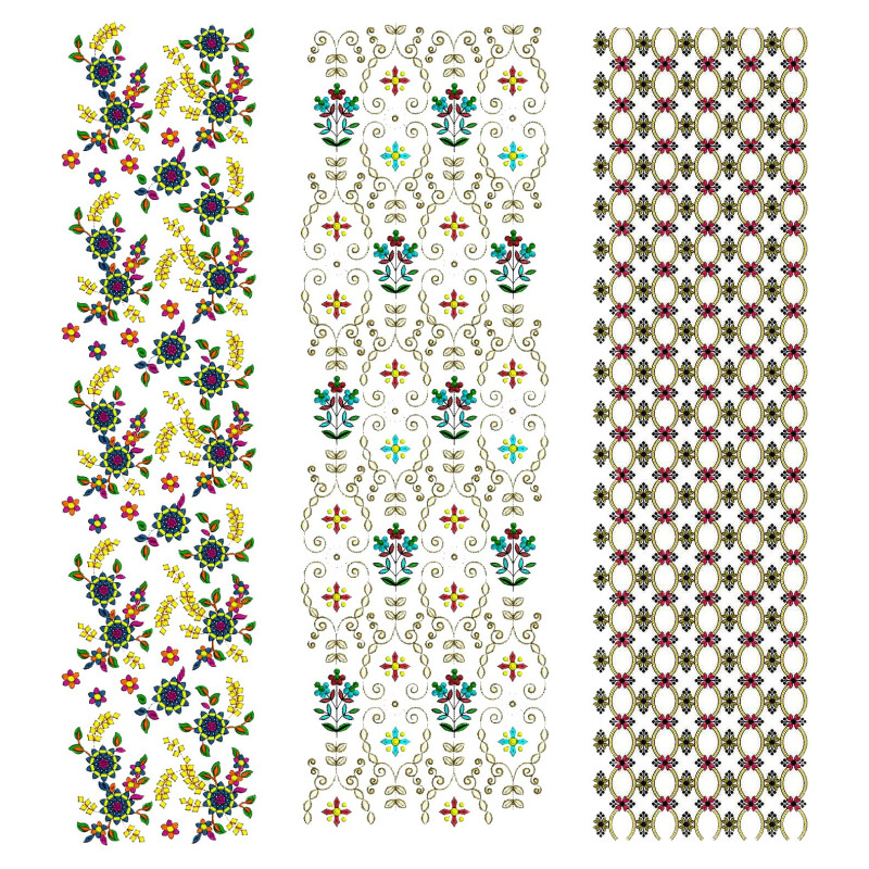 Pack Of 15 Allover Embroidery Designs