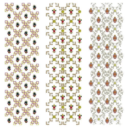 Pack Of 15 Allover Embroidery Designs