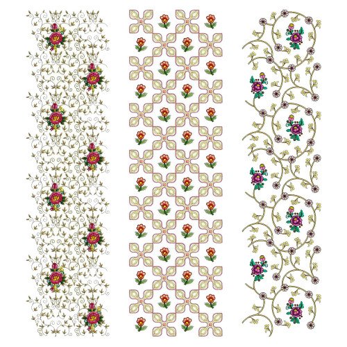 Pack Of 15 Allover Embroidery Designs