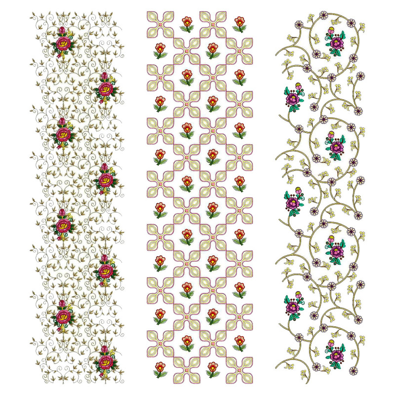 Pack Of 15 Allover Embroidery Designs