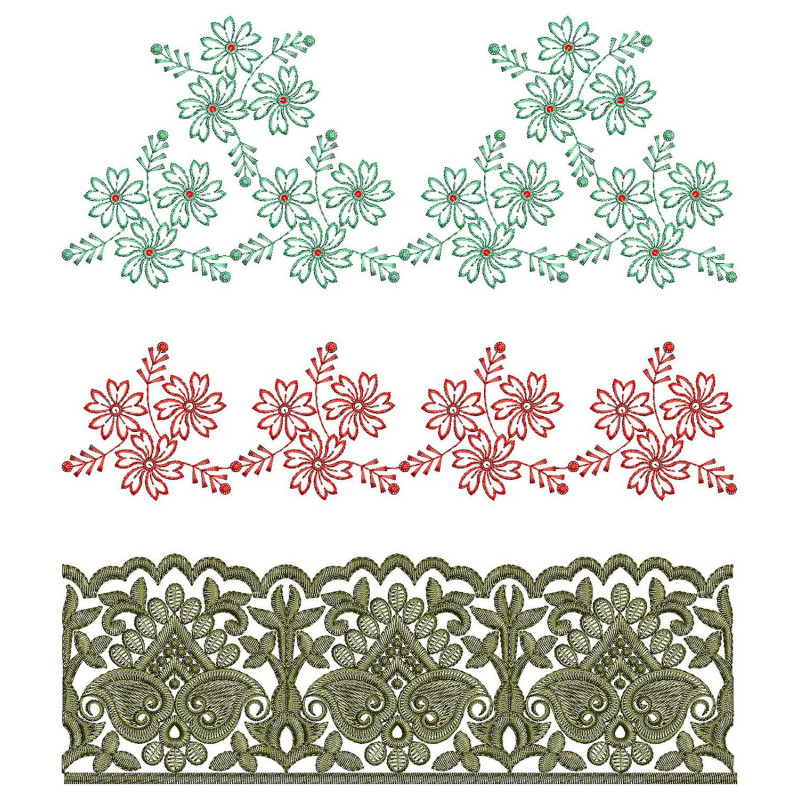 50 Lace Embroidery Designs | June 2021 Bulk Download