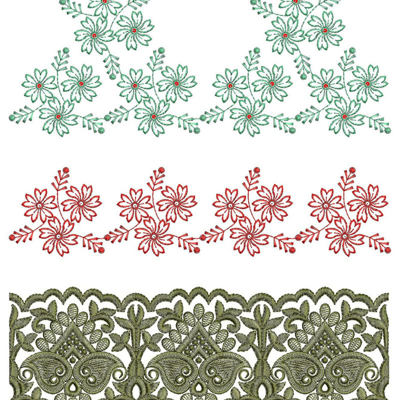 50 Lace Embroidery Designs | June 2021 Bulk Download