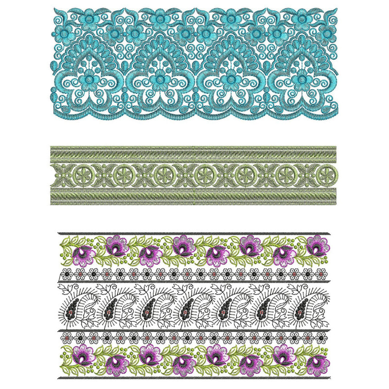 50 Lace Embroidery Designs | June 2021 Bulk Download