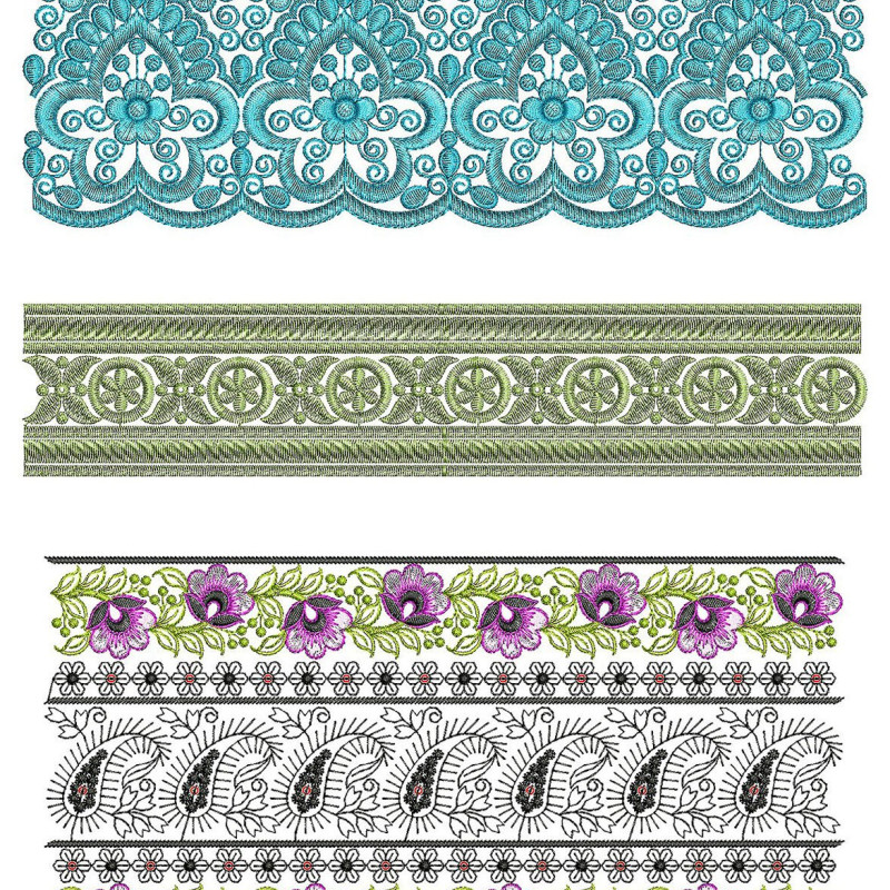 50 Lace Embroidery Designs | June 2021 Bulk Download