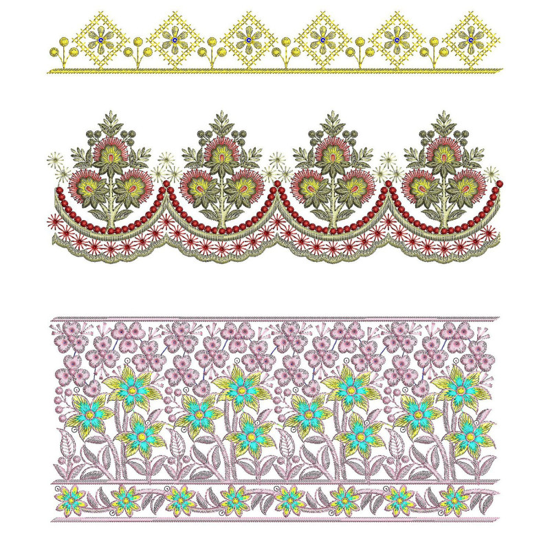 50 Lace Embroidery Designs | June 2021 Bulk Download