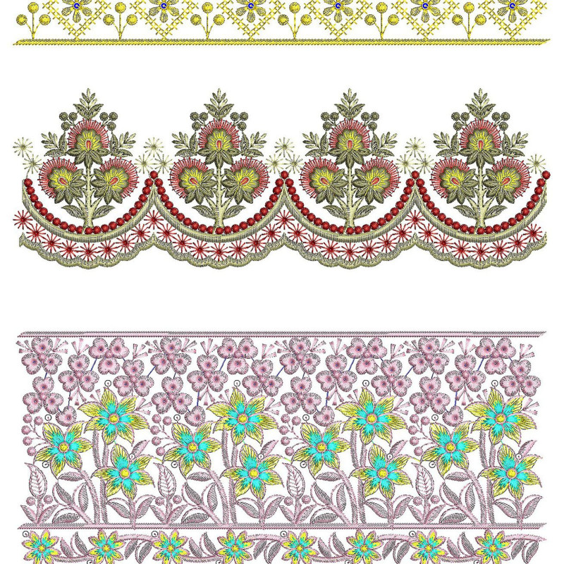 50 Lace Embroidery Designs | June 2021 Bulk Download