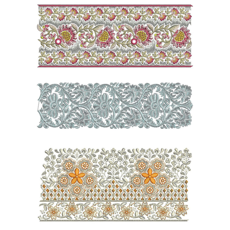 50 Lace Embroidery Designs | June 2021 Bulk Download