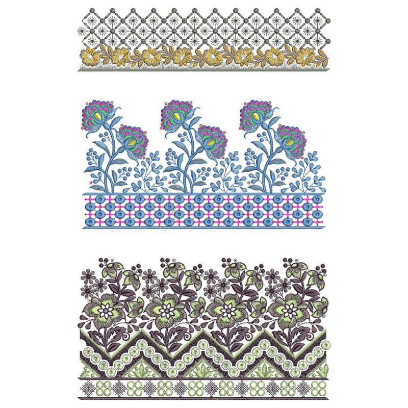 50 Lace Embroidery Designs | June 2021 Bulk Download