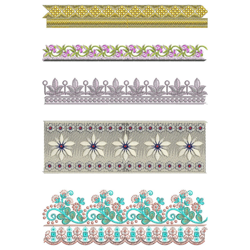 50 Lace Embroidery Designs | June 2021 Bulk Download