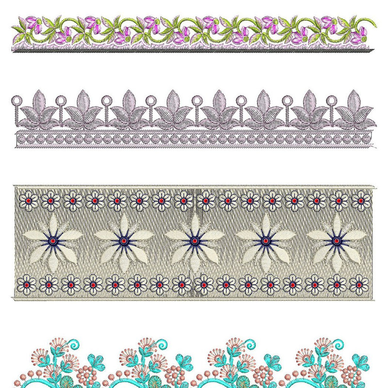 50 Lace Embroidery Designs | June 2021 Bulk Download